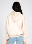 Rusty script oversize hooded fleece