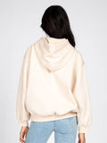 Rusty script oversize hooded fleece