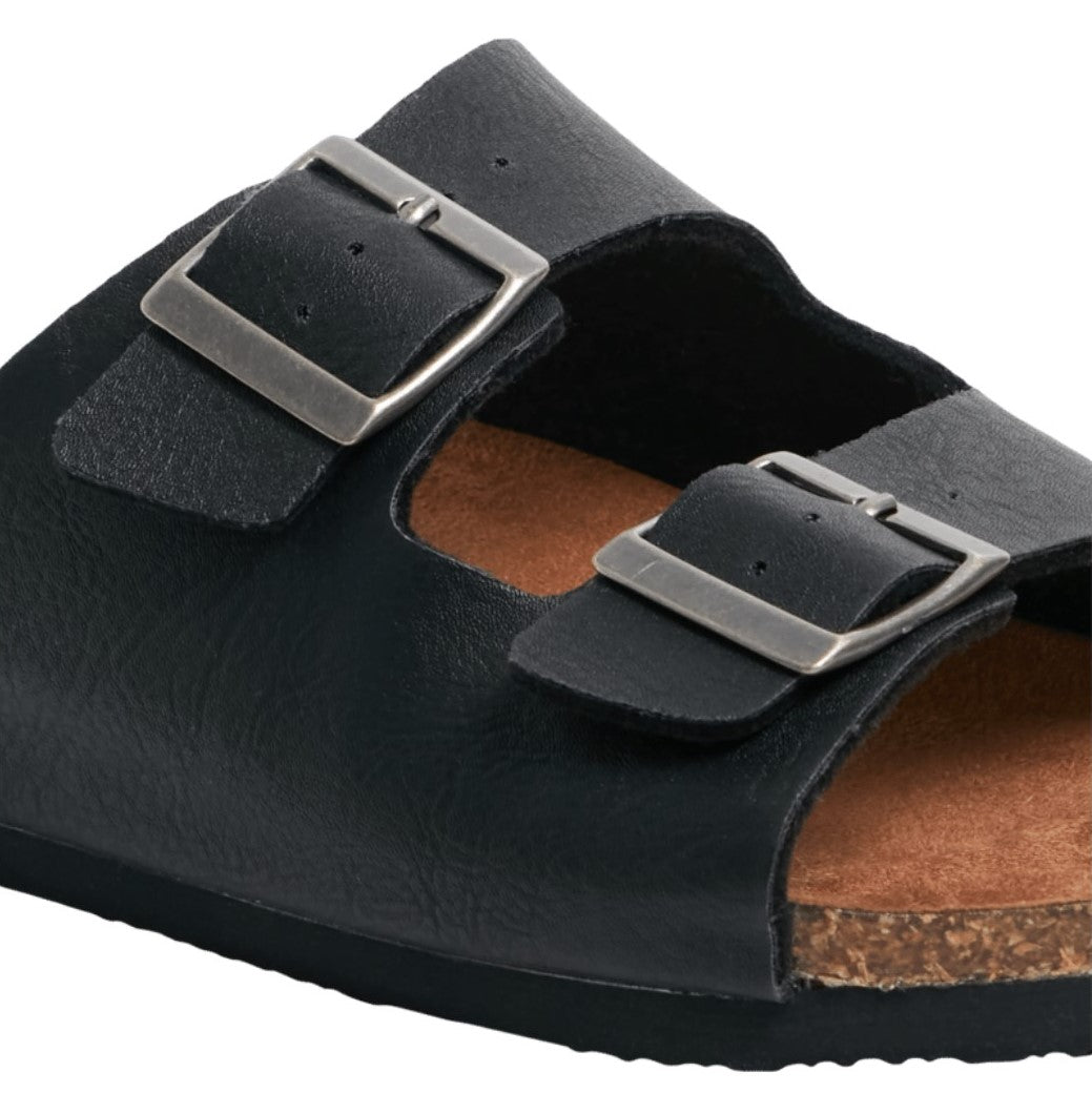 Duo slide black tan